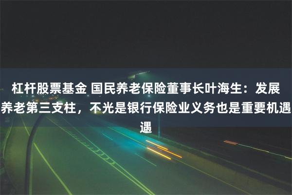 杠杆股票基金 国民养老保险董事长叶海生：发展养老第三支柱，不光是银行保险业义务也是重要机遇