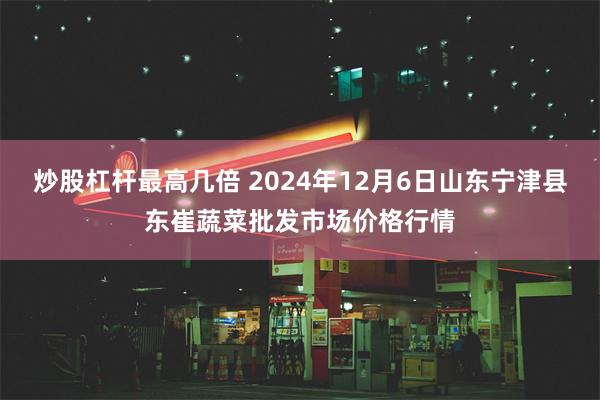 炒股杠杆最高几倍 2024年12月6日山东宁津县东崔蔬菜批发市场价格行情